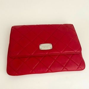 Red Michael Kors Clutch Handbag